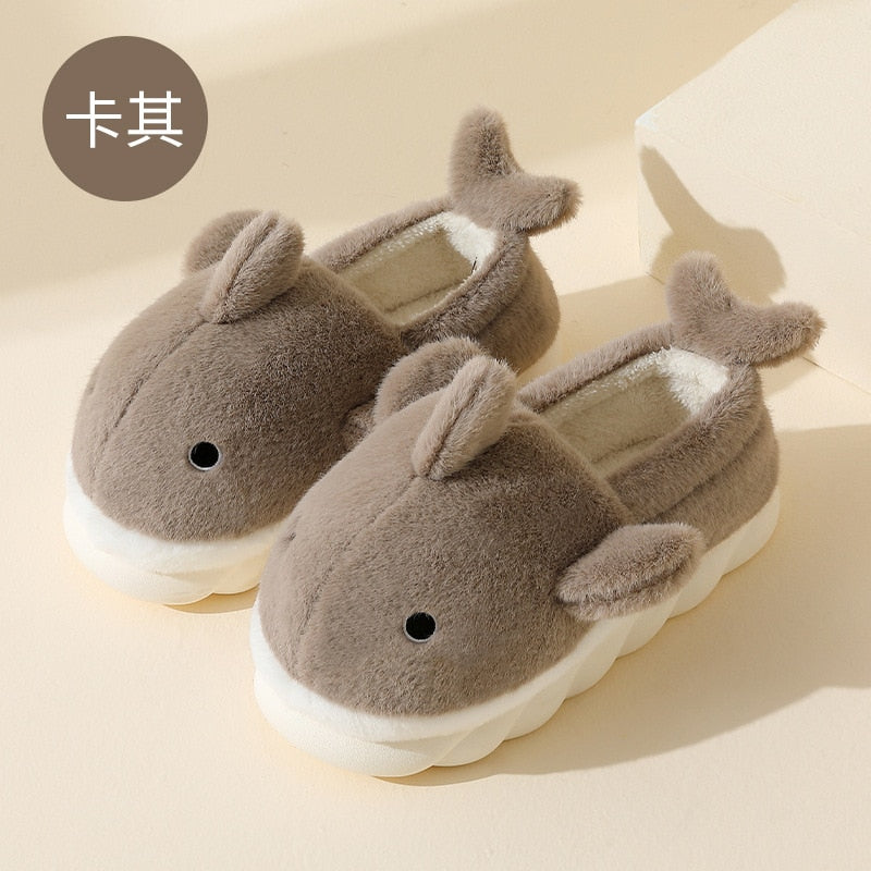 Pantuflas de tiburón suaves