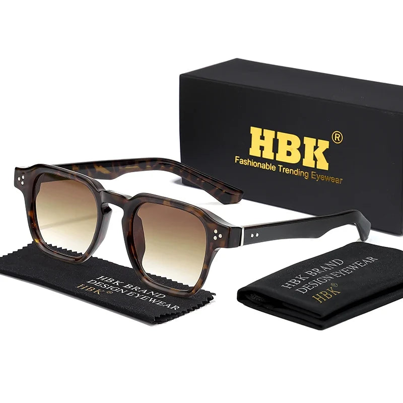 HBK Fashion Punk Sunglasses for Men Classic Square Sun Glasses Outdoor Sports Party Vacation Travel Driving Fishing Eyeglasses