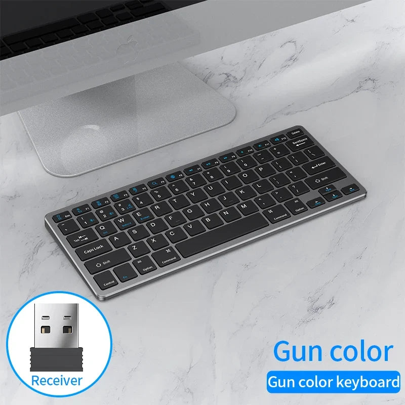 NexusClick 2.4G Wireless Keyboard Mouse Combo, Ergonomic Rechargeable Mini Multimedia Office Keyboard Set For PC Laptop Macbook