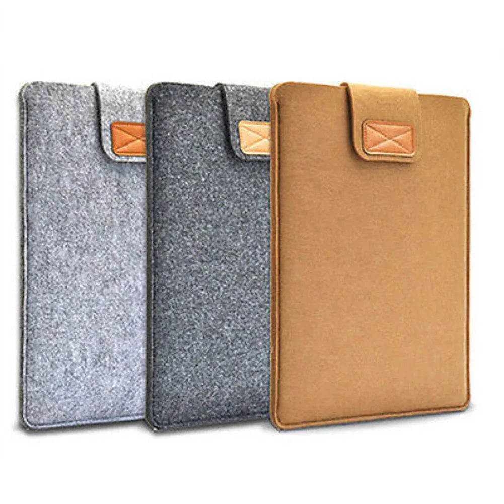 Solid Color Felt Sleeve Tablet Storage Bag Slim Cover Case for MacBooks Air pro 13 Inch