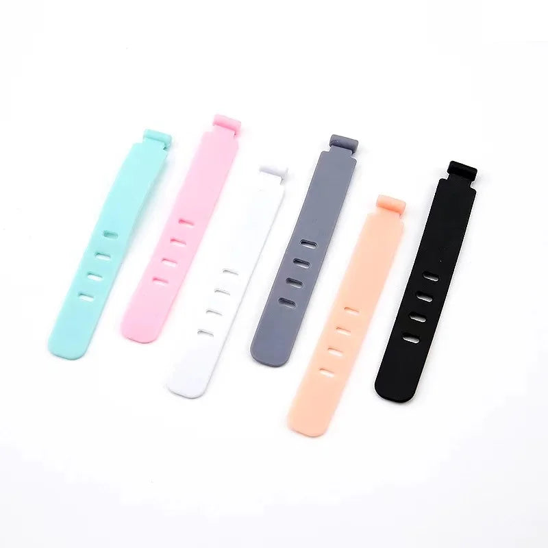 20pcs Cable Organizer Ties Clip Charger Cord Management Silicone Wire Manager Mouse Earphone Holder Data Line Winder Straps