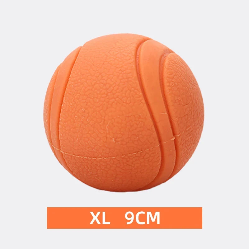 HOOPET Dog Toy Rubber Ball Bite-resistant Ball Toy for Dogs Puppy Teddy Pitbull Red Color Solid Ball S-XL Pet Supplies