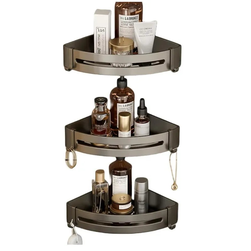 Triangle Adhesive Shower Caddy Set For Corner Showers