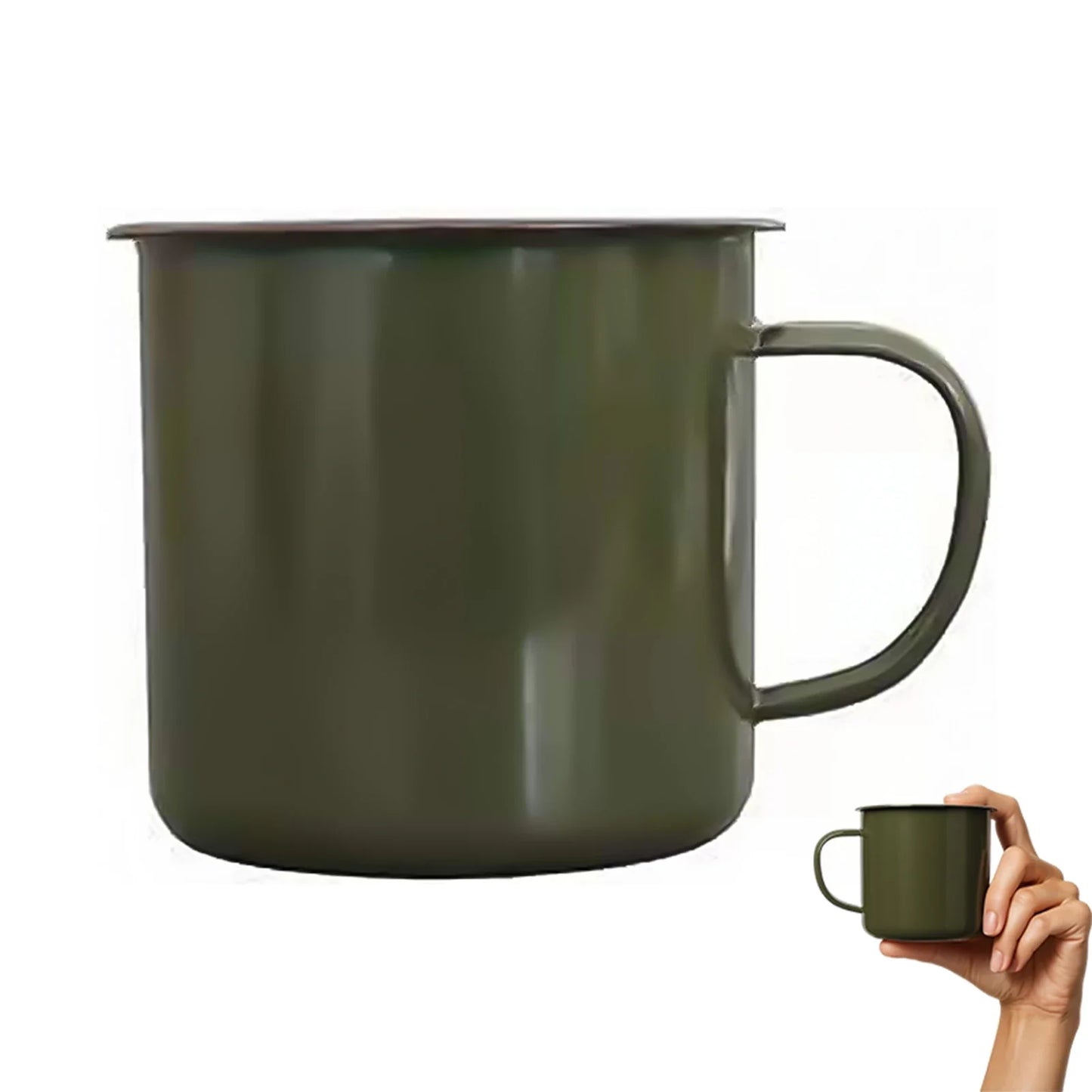 Vintage Enamel Camping Mugs Camping And Picnic Sturdy Iron Enamel Cups Suitable for Picnic Camping Fishing