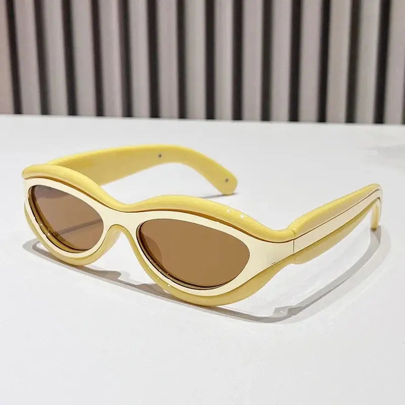 T-Shirts Sexikinis Swim Oval Cat Eye Sunglasses Women's Fashion Sun Protection Shades