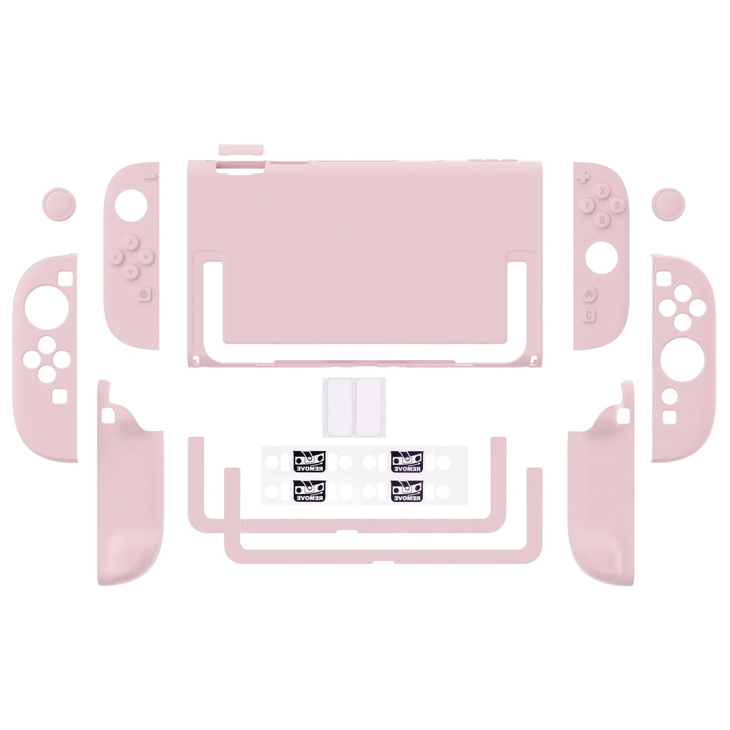 PlayVital Solid Color Protective Case for Nintendo Switch 2, Anti-Scratches Hard Shell Dockable Grip Cover with  Foldable Stand