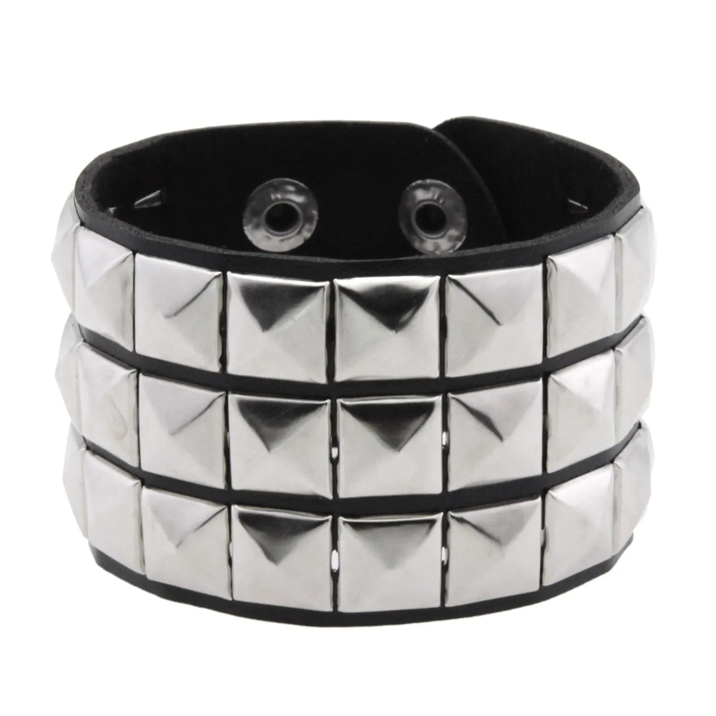 Punk Bracelets PU Leather Studded Bracelet Adjustable Goth Cuff Bracelet Gothic Rivet Buckle Wristband for Men Women Emo Jewelry
