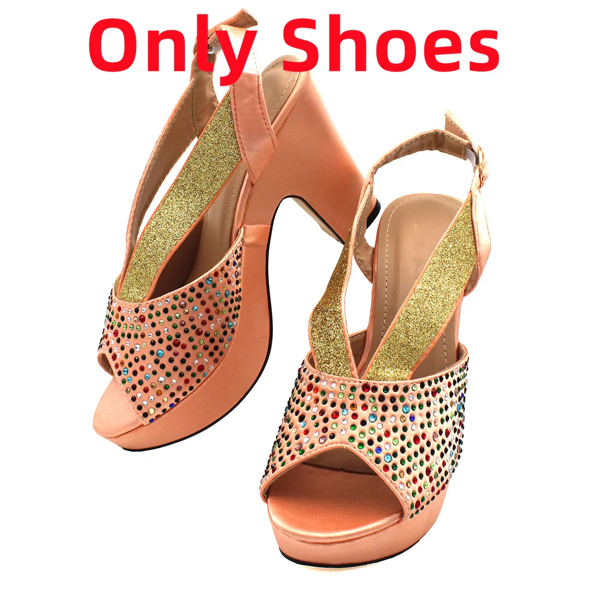Nuevo conjunto de zapatos y bolso para mujer africana con diseño novedoso