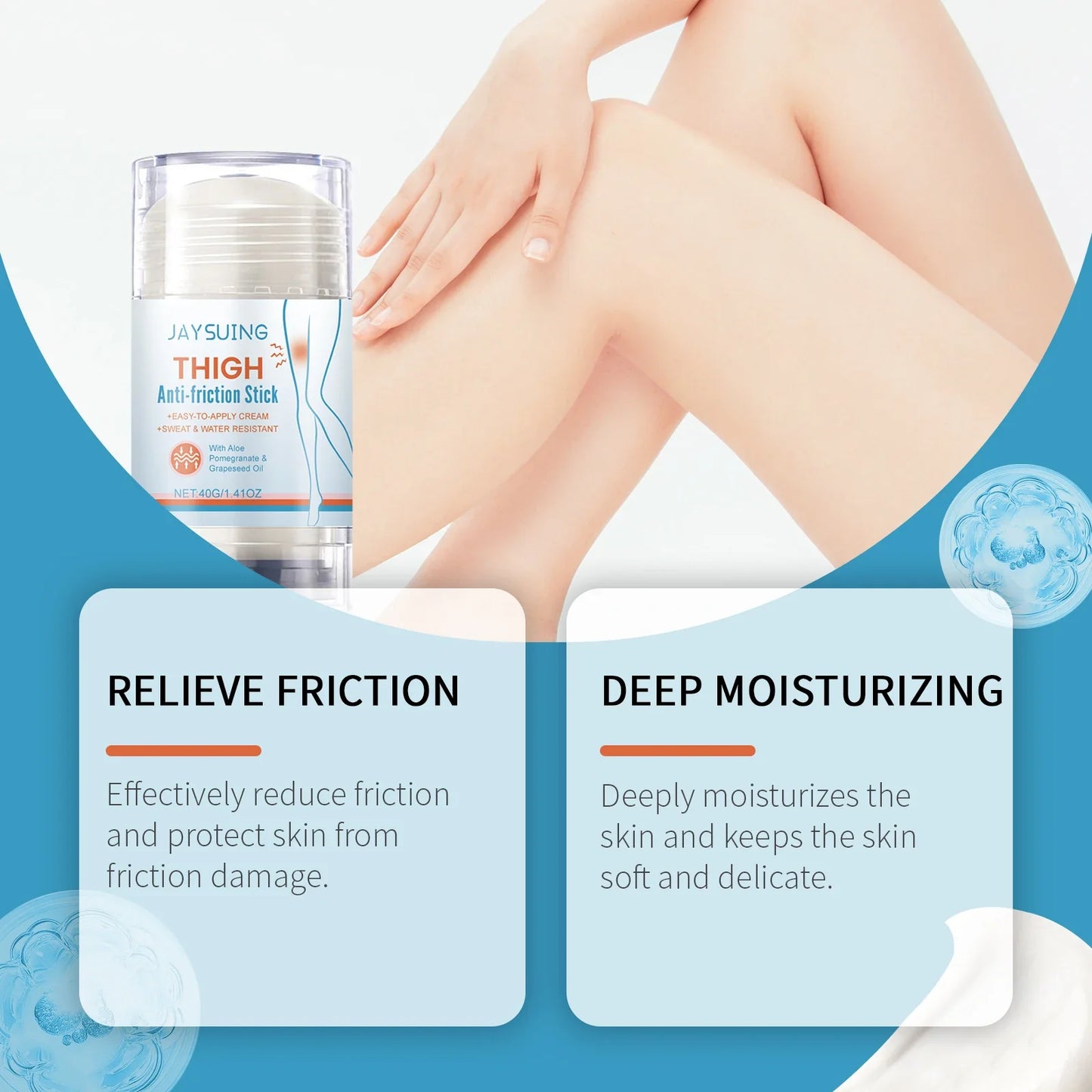 Anti Chafing Stick Running Prevent Arm Chest Thigh Chafing Irritation Aloe Soothe Moisturize Rough Skin Outdoor Anti Chafe Balm