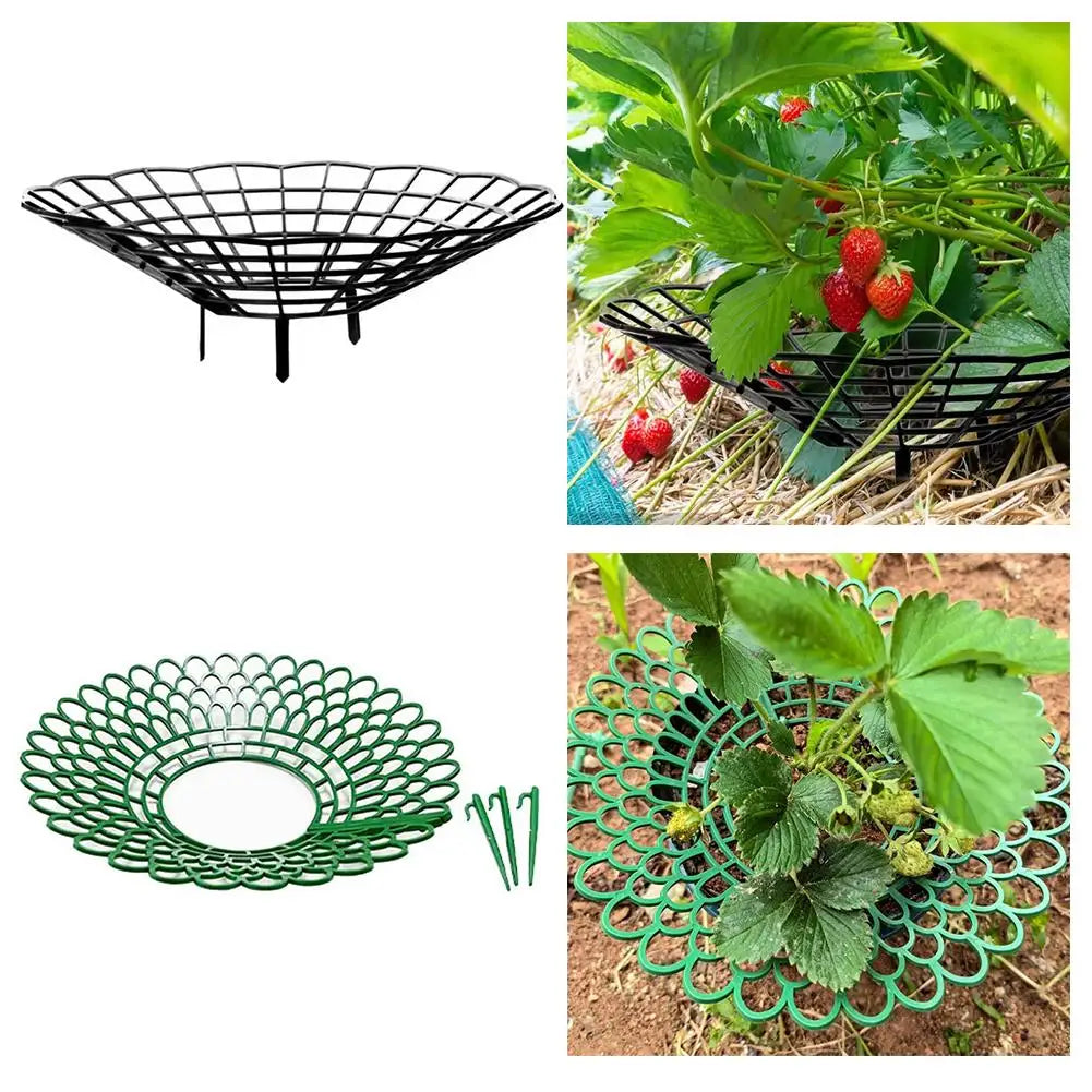 5pcs Green Strawberry Planting Racks, Watermelon Support Frames, 3-Legged Plant Protector, Easy Assembly Plant Accessories