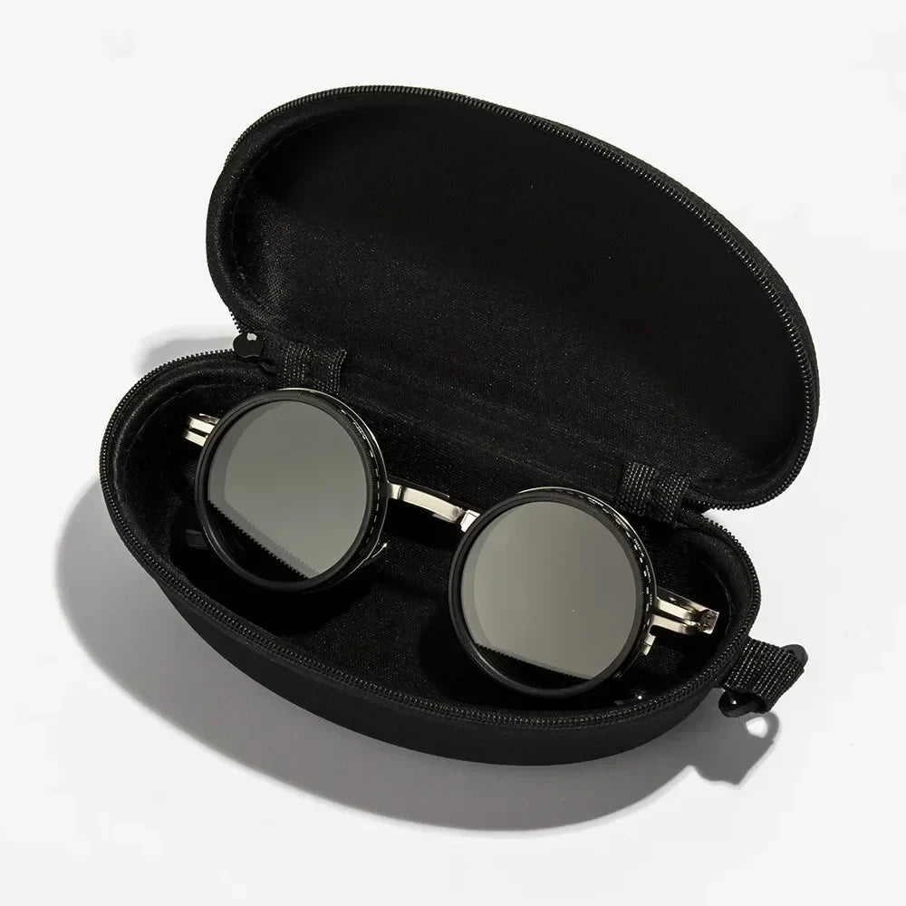 New ND2-400 Adjustable Dimming Glasses 9 Level UV400  Sunglasses With Glasse Case ND Filter Eyewear Outdoor