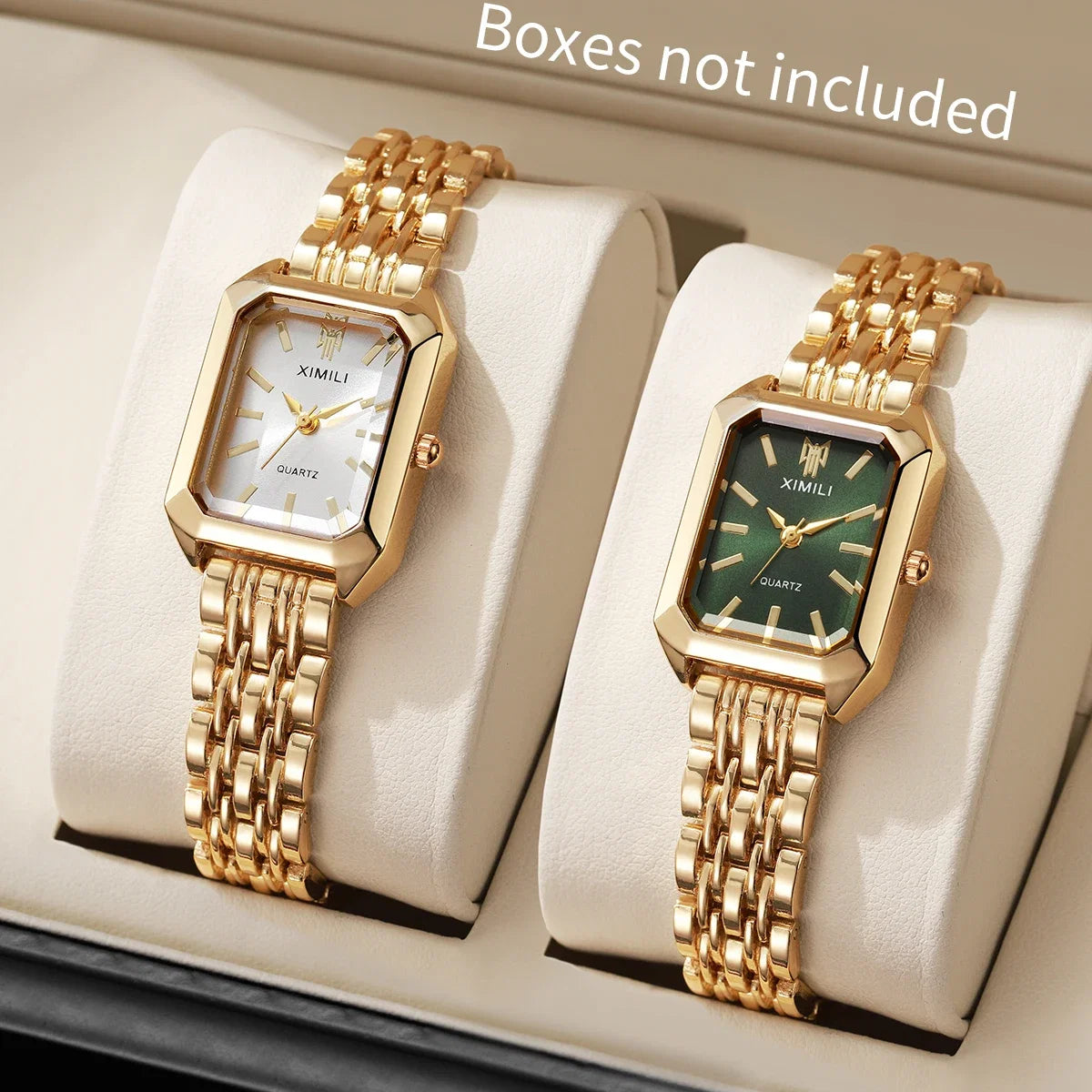 1/2/4pcs Luxury Women Watches Fashion Rectangle Woman Quartz Watch