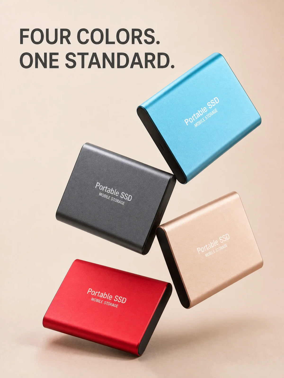Reliable Slim Storage Device Portable External SSD 1TB 4TB 16TB 128TB High Speed for Notebook Laptop Computer