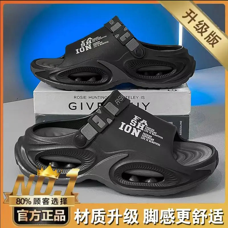 Men Sandals Slip On 2 in 1 Summer Outdoor Thick Sole Non Slip Waterproof Driving Shoes