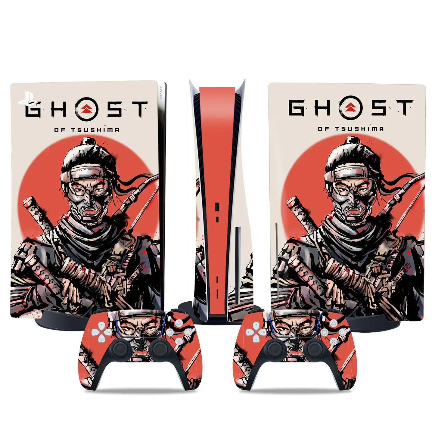 Ghost of Tsushima For PS5 disc Console and Controllers stickers For ps5 disk skin sticker for ps5 disk vinyl sticker