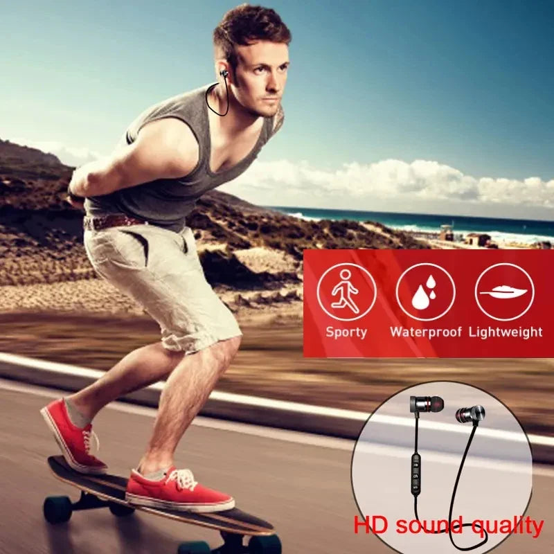 1/2/3/4pcs Bluetooth Earphone Sports Neckband Magnetic Wireless