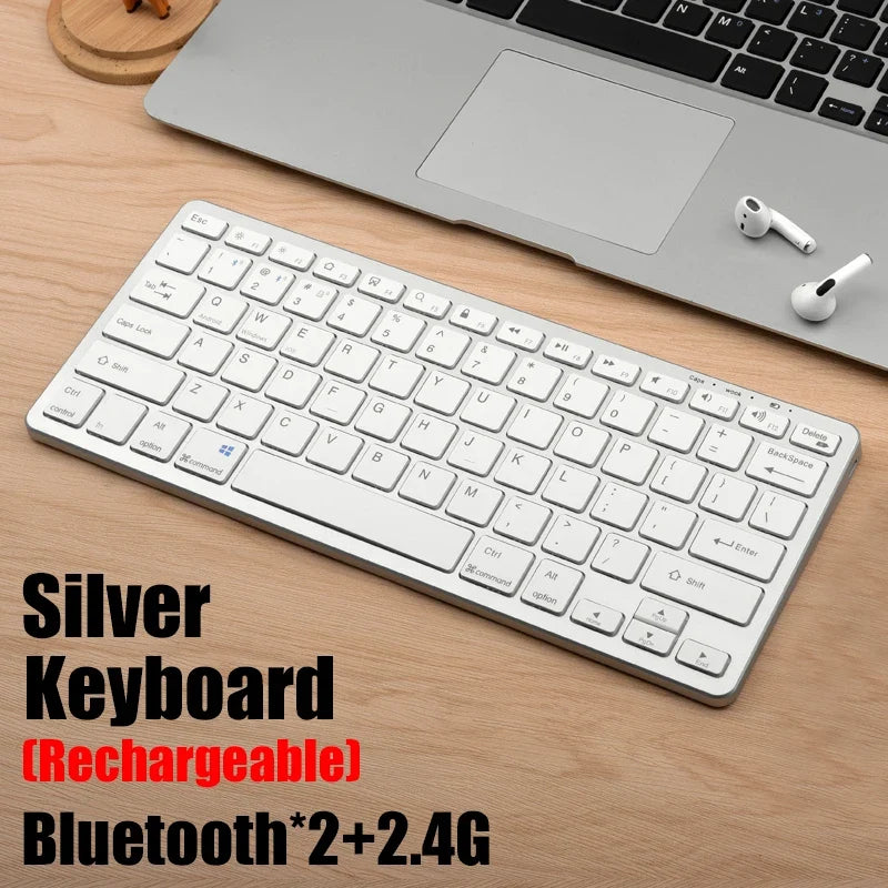 2.4G Wireless Keyboard Mouse Set Bluetooth 5.0 Keyboard Mouse Combo 2 modes Mini Keyboard Mouse For Laptop PC Accessories