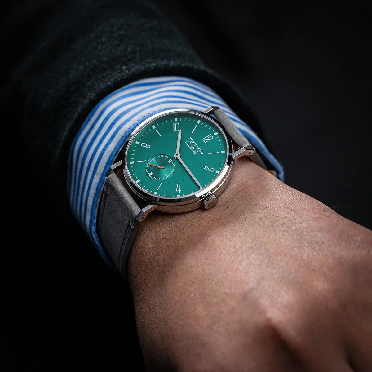 SEESTERN 2024 New Men Watch Automatic Business Wristwatches ST1701 Movement Ultra Thin Clock Top Brand Luxury  Fashion Casual