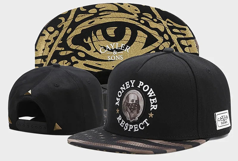 Gorra Ajustable de Béisbol con Visera Plana – Diseño Mano Calavera