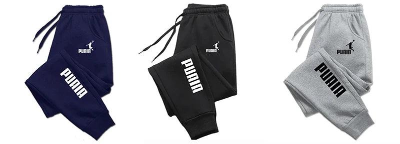 Pantalones de hombre PUAIA, Otoño/Invierno, nuevos, deportivos, para hacer ejercicio, de ajuste holgado, de color sólido, ropa de calle