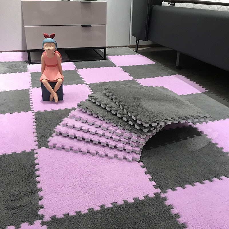 Baldosas de alfombra de felpa