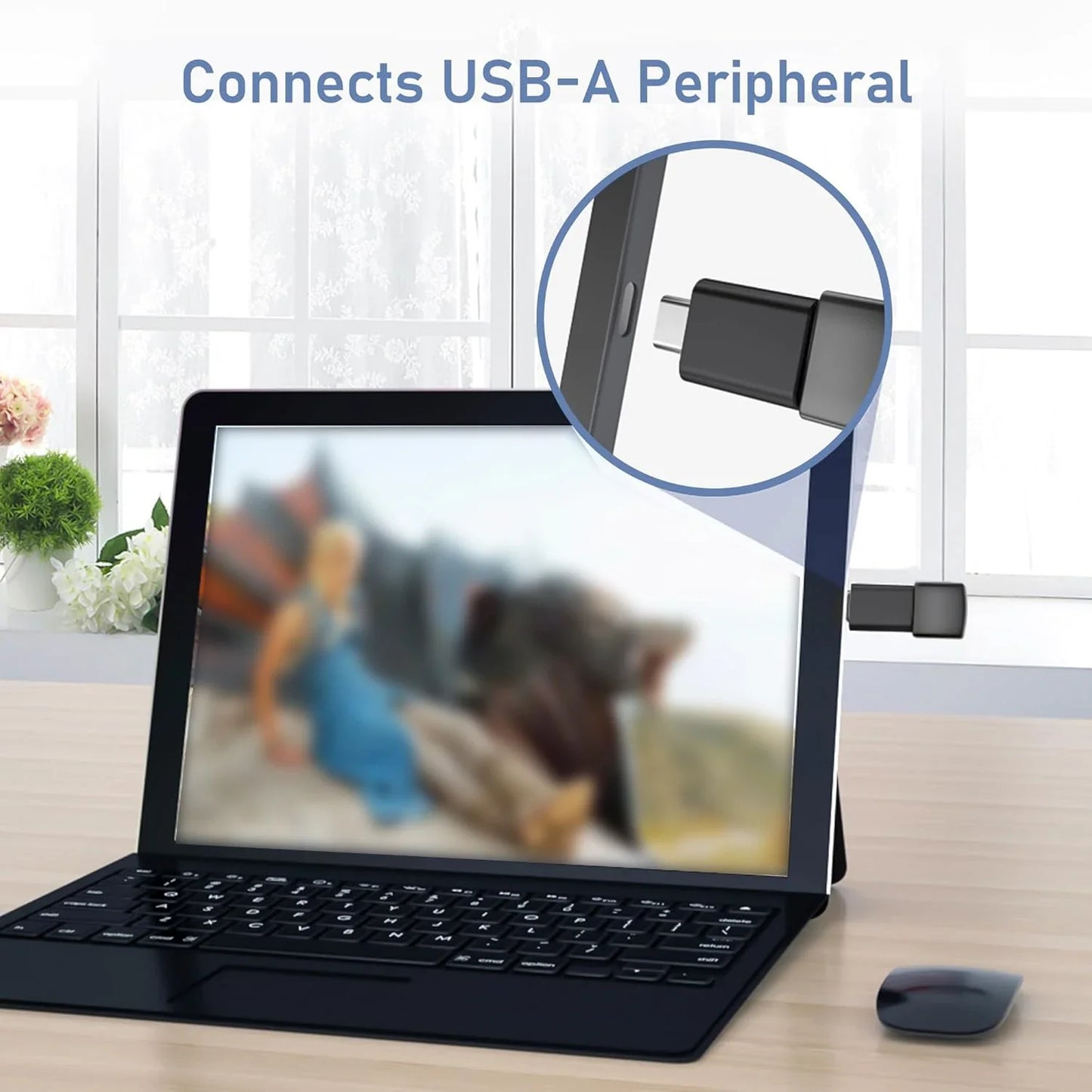 8pcs USB to USB C Adapter, USB Type C Female to USB Adapter, Micro USB to USB C Female Male Converter Connector, for Laptop Car