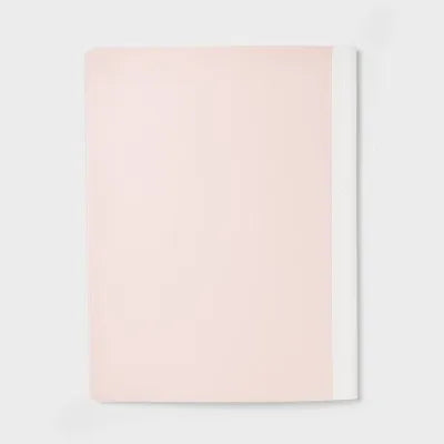 70-Pack Wide Rule Composition Notebook 7.5"X9.75" Poly Cover 70 Sheets Pastel Pink for Home Office School Essentials
