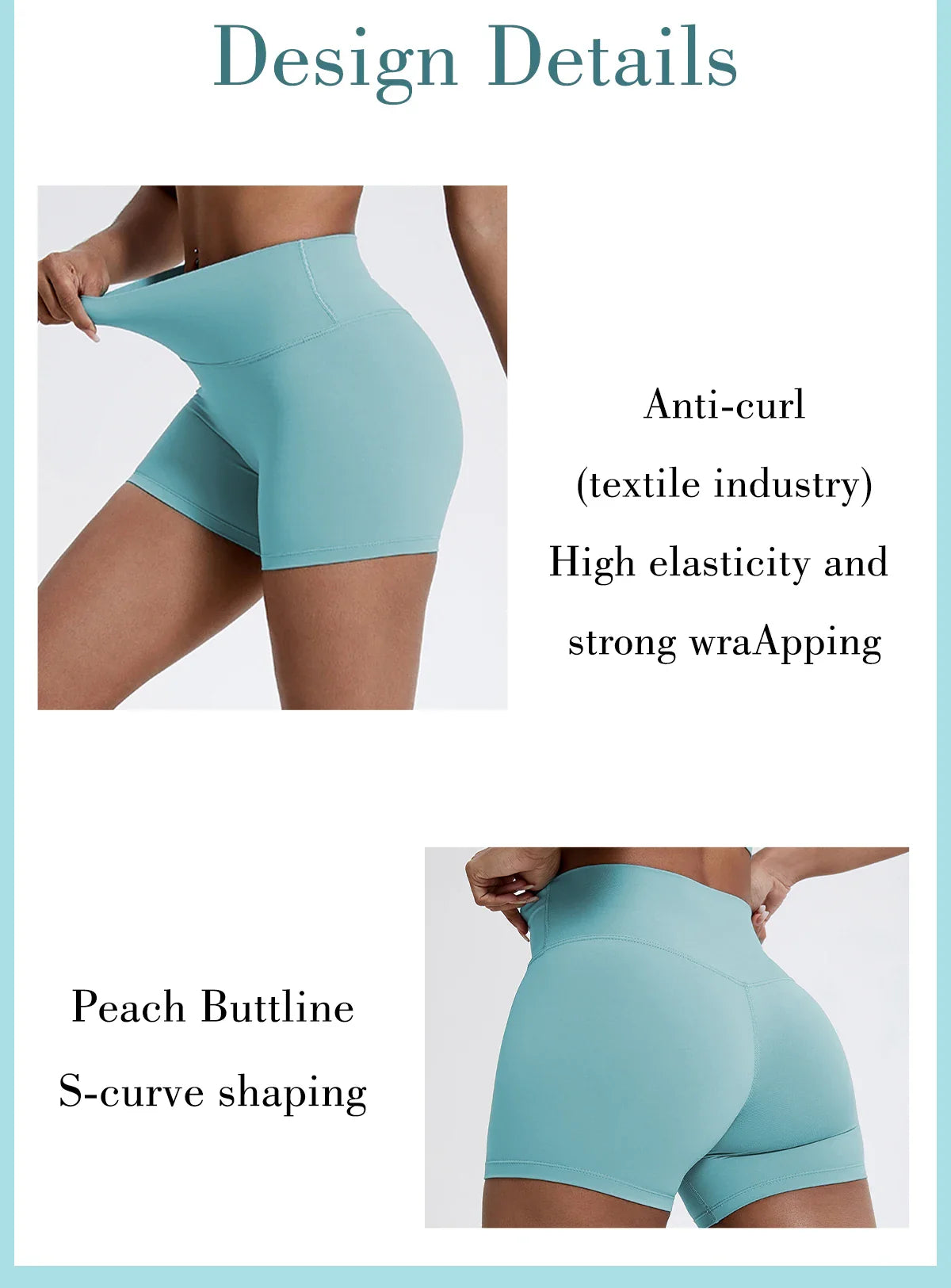 Pantalones cortos de gimnasio tipo leggings con efecto push-up para glúteos de mujer