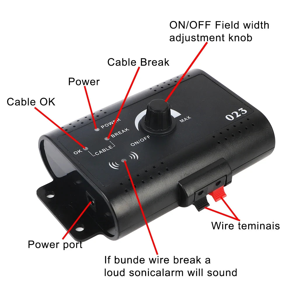 Dog Training Collar Electronic Pet Fence System Containment Waterproof Sound Shocked Collar Electric Dog Fence Pet Accessories