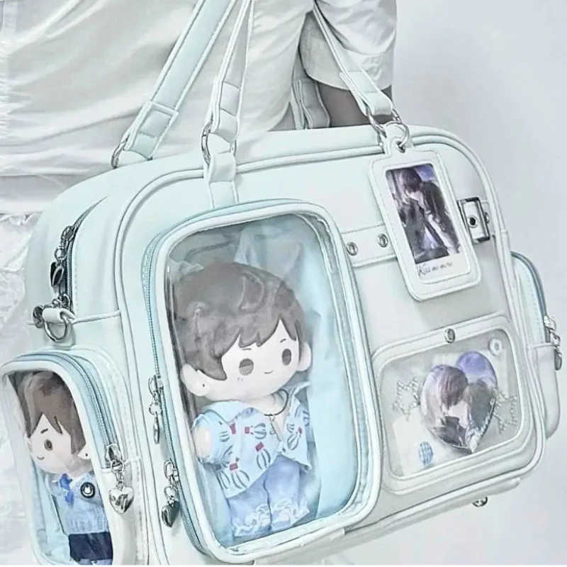 Bolso Bandolera Pastel con Ventana Transparente