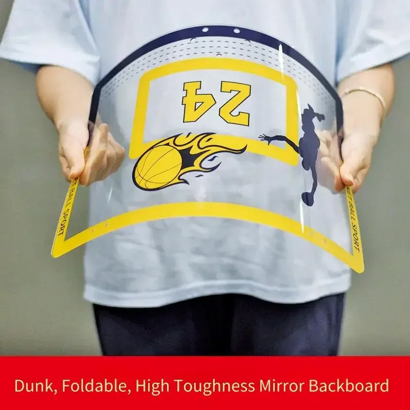 Kids Transparent Wall Hanging Basketball Hoop No Drilling Basketball Board Indoor Shooting Game Children Indoor Sports Play Toy