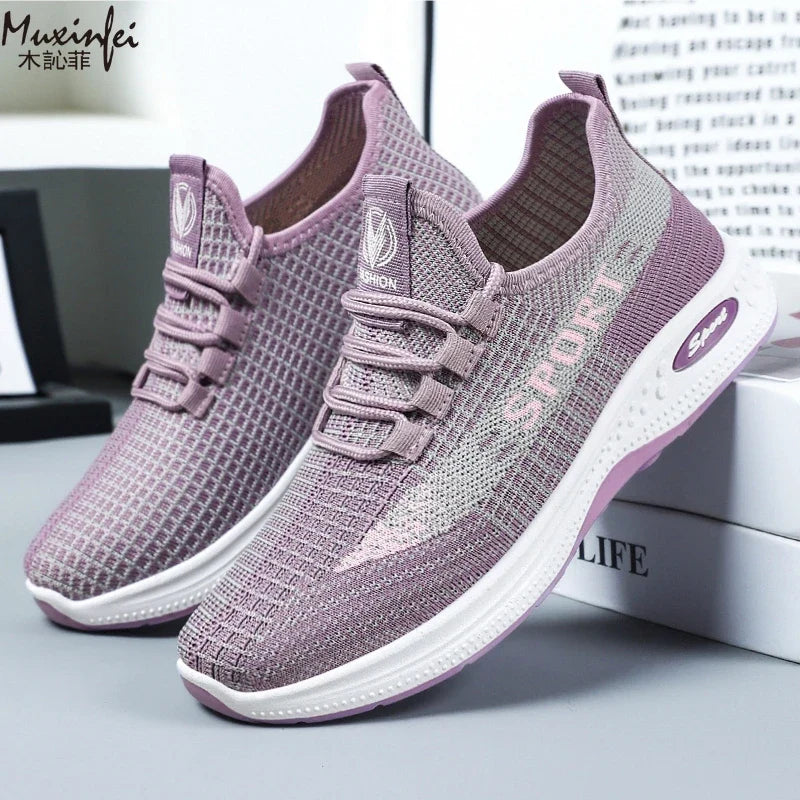 New Spring Fabric Shoes for Women Anti Slip Soft Soled Flat Shoes Casual Sports Shoes Comfortable Women's