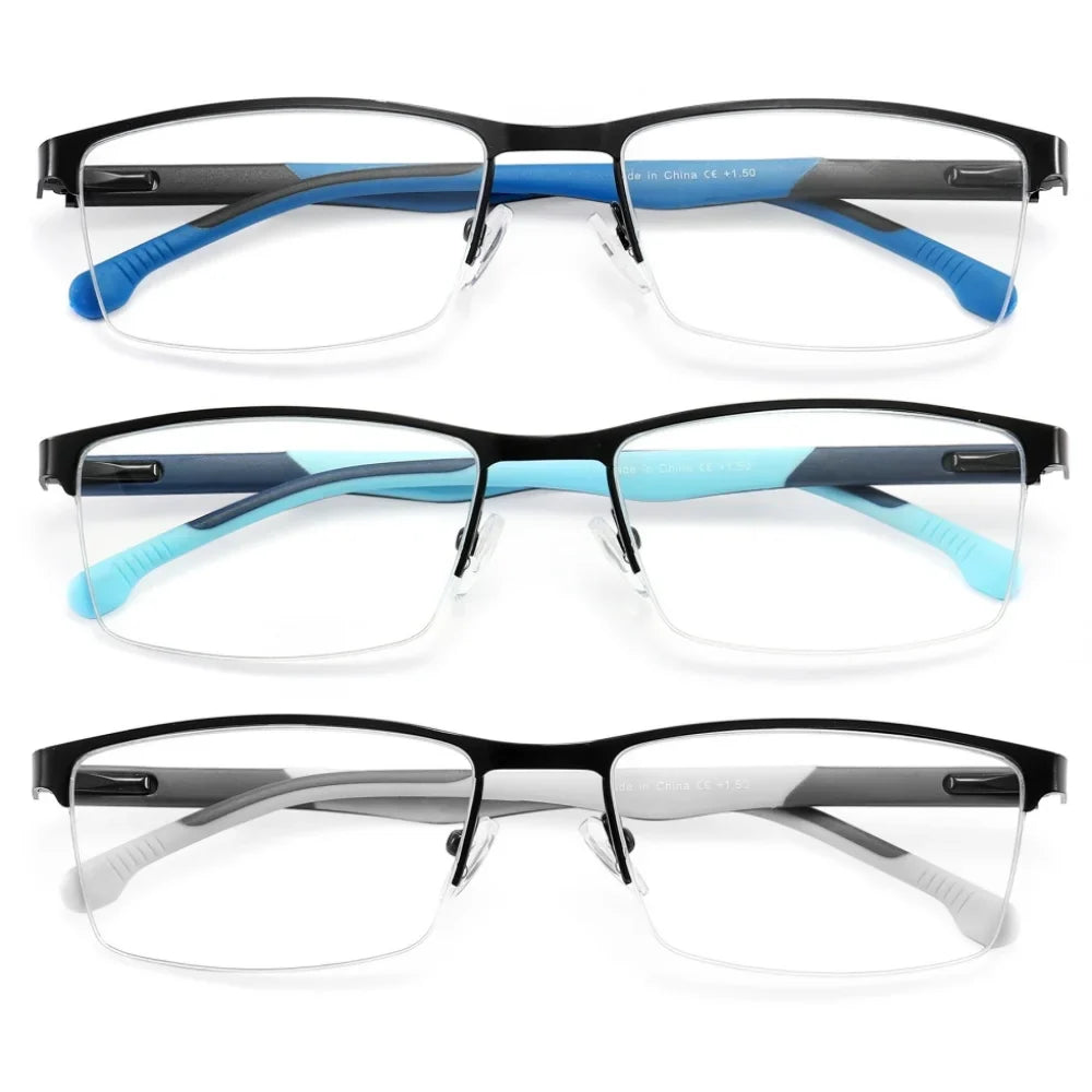 2025 NEW Men Blue light blocking Reading Glasses for Women Metal Frame Readers Magnifier Presbyopia Lens Eyewear +0.75~3.0