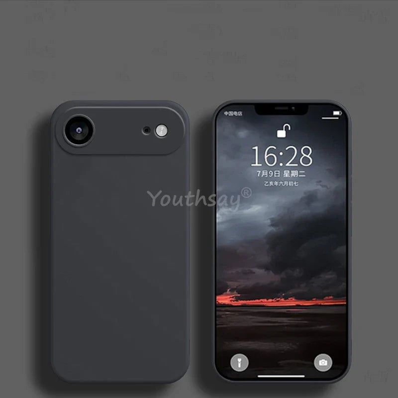 iPhone 17 Case Liquid Silicone Plain Case For iPhone Air Cover TPU Anti-drop Phone Protector For iPhone 17 Pro Max Case
