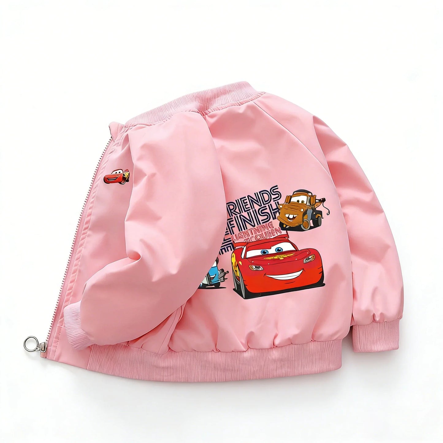 Cars Lightning McQueen Children Jacket New Spring Autumn Baby Boy Girl Cartoon Zipper Long Sleeves Windbreaker Kids Sports Coats