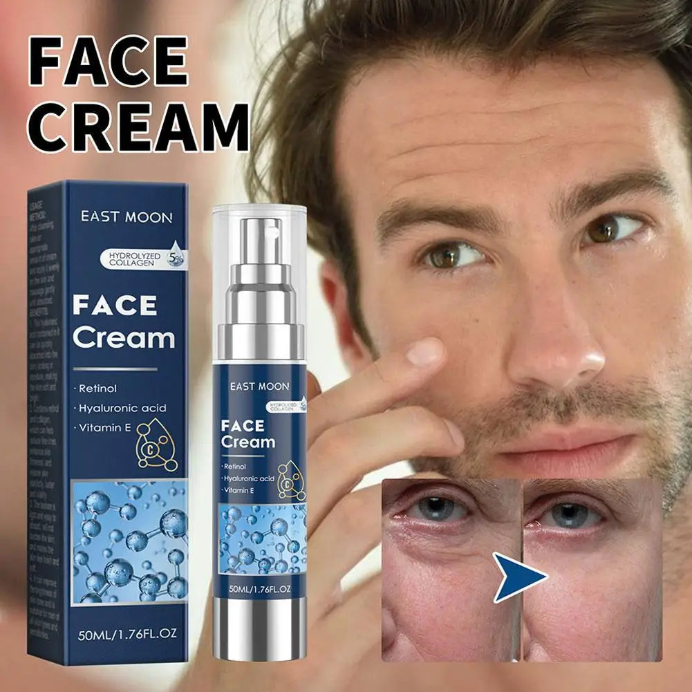 Retinol Face Cream for Men Firming Lifting Brightening Fade Fine Lines Anti Puffiness Moisturizing Nourishing Facial Skin Care