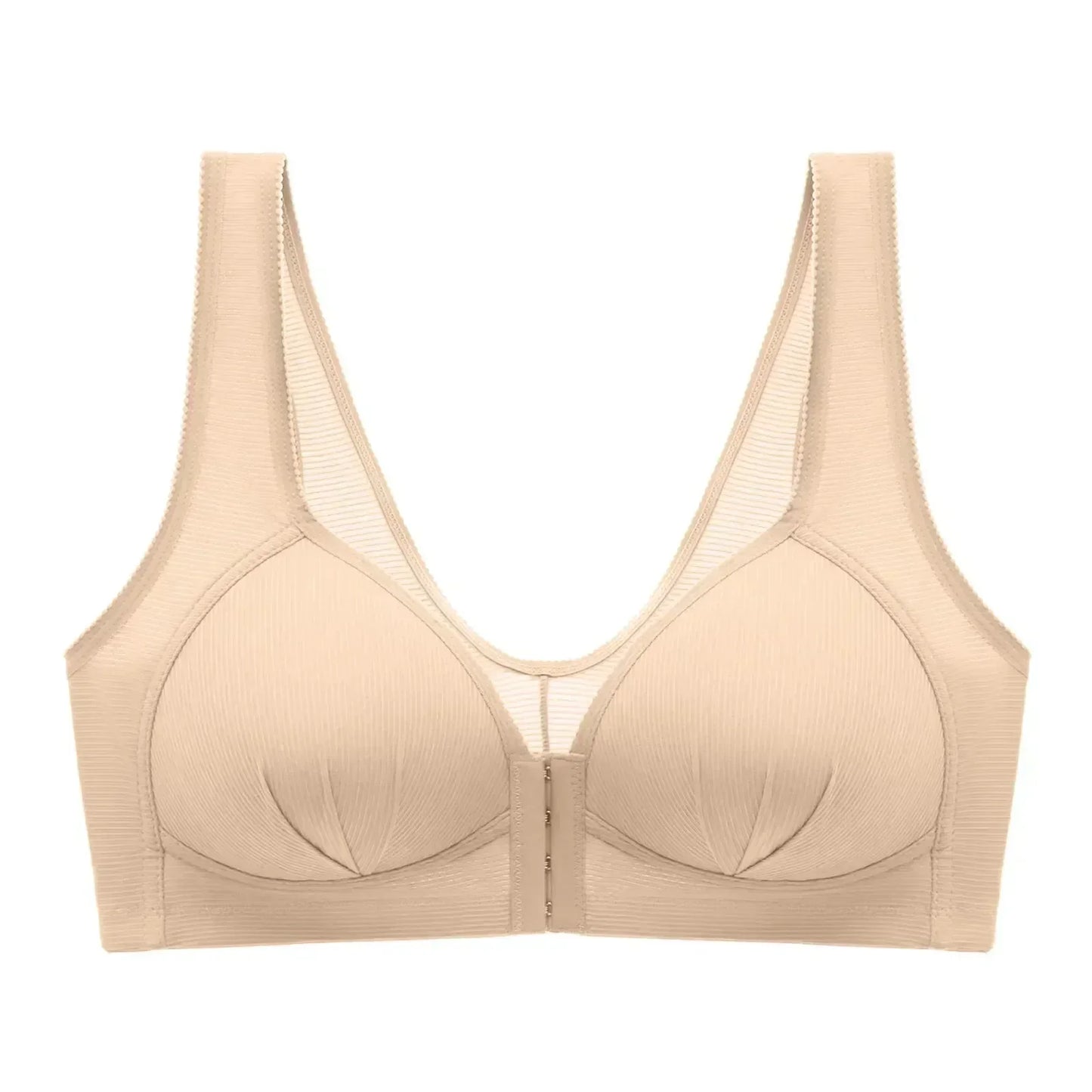 WTEMPO Plus Size Thin Non-steel Ring Front Buckle Cotton Bra Gathered Comfortable Underwear Soft Collection lingerie