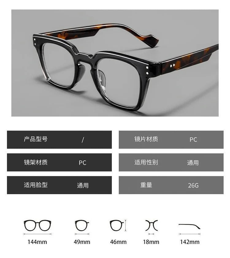 2025 New Square Reading Glasses Men Black Frame Presbyopia Eyeglasses Women Far Sight Optical Eyewear Diopters 0~+4.0 Spectacles