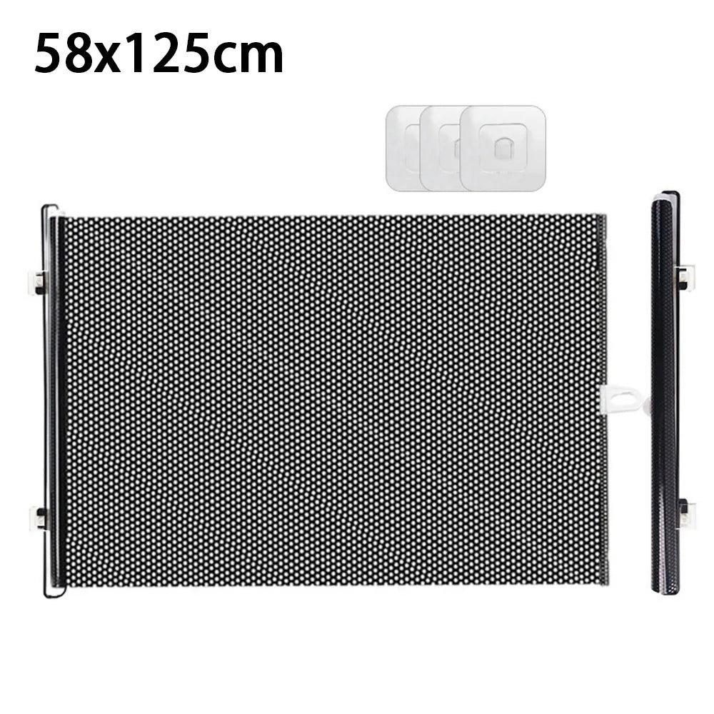 Retractable Pet Fence Barrier Folding with Universal Hooks Pet Safety Gate Easy Installation Pet Isolation Gate