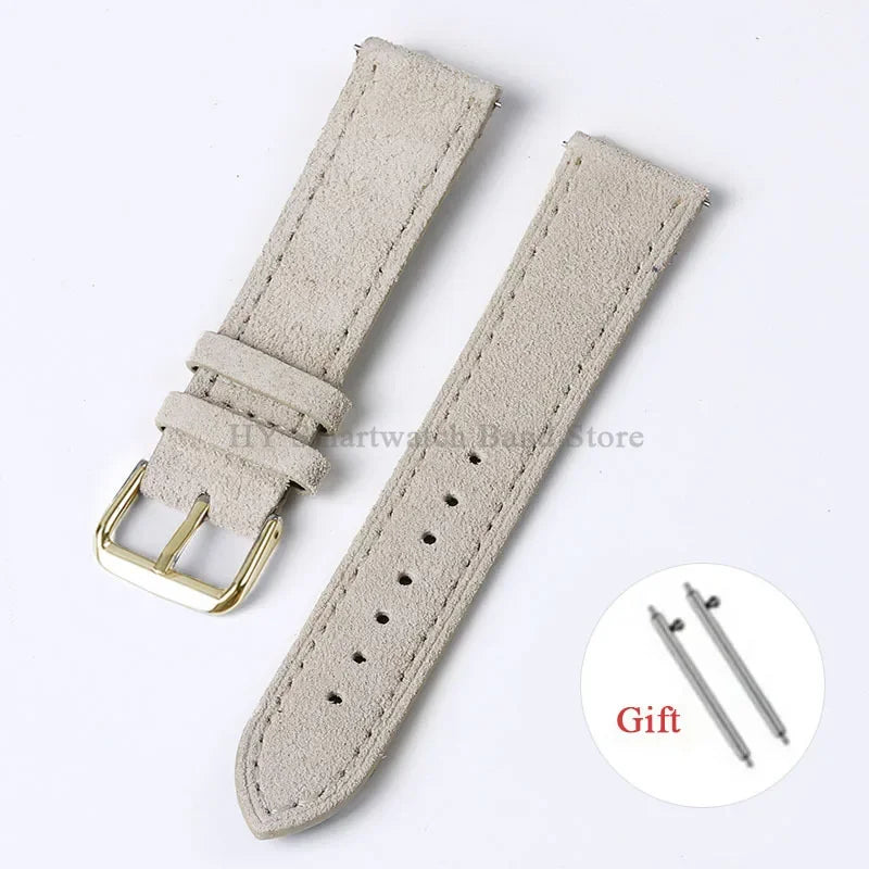 Garmin 18/20/22mm Quick Release Vintage Suede Leather Band