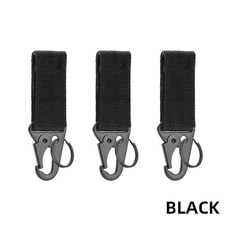 Carabiner High Strength Nylon Key Hook Military Webbing Buckle Hanging System Belt Buckle Hanging Camping Metal Accessories