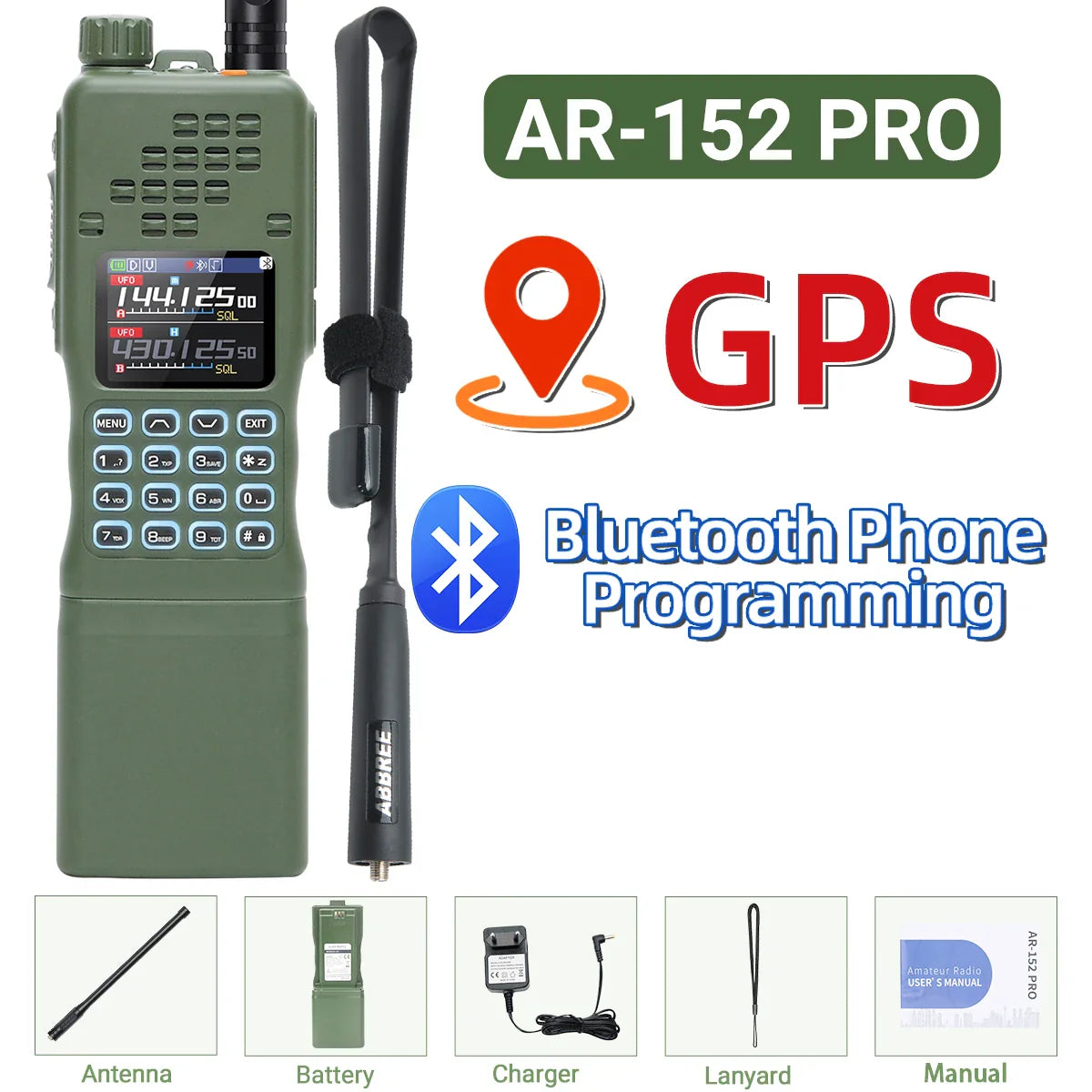 BAOFENG AR-152 PRO 10W GPS Bluetooth Programación