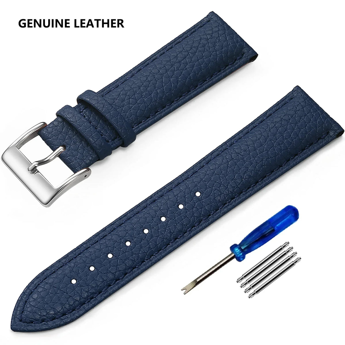 Motorola Moto Watch Grained Leather Band, Spring Bars & Tool