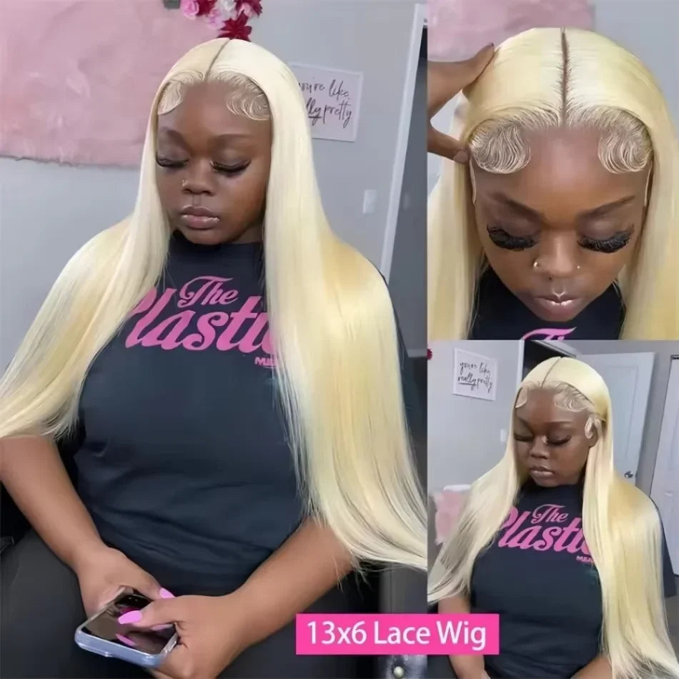 30 36 Inch 613 Straight Lace Front Wig Human Hair Blonde Real Human Hair Wig13x6 Hd Lace Frontal Wig Pre Plucked with Baby Hair