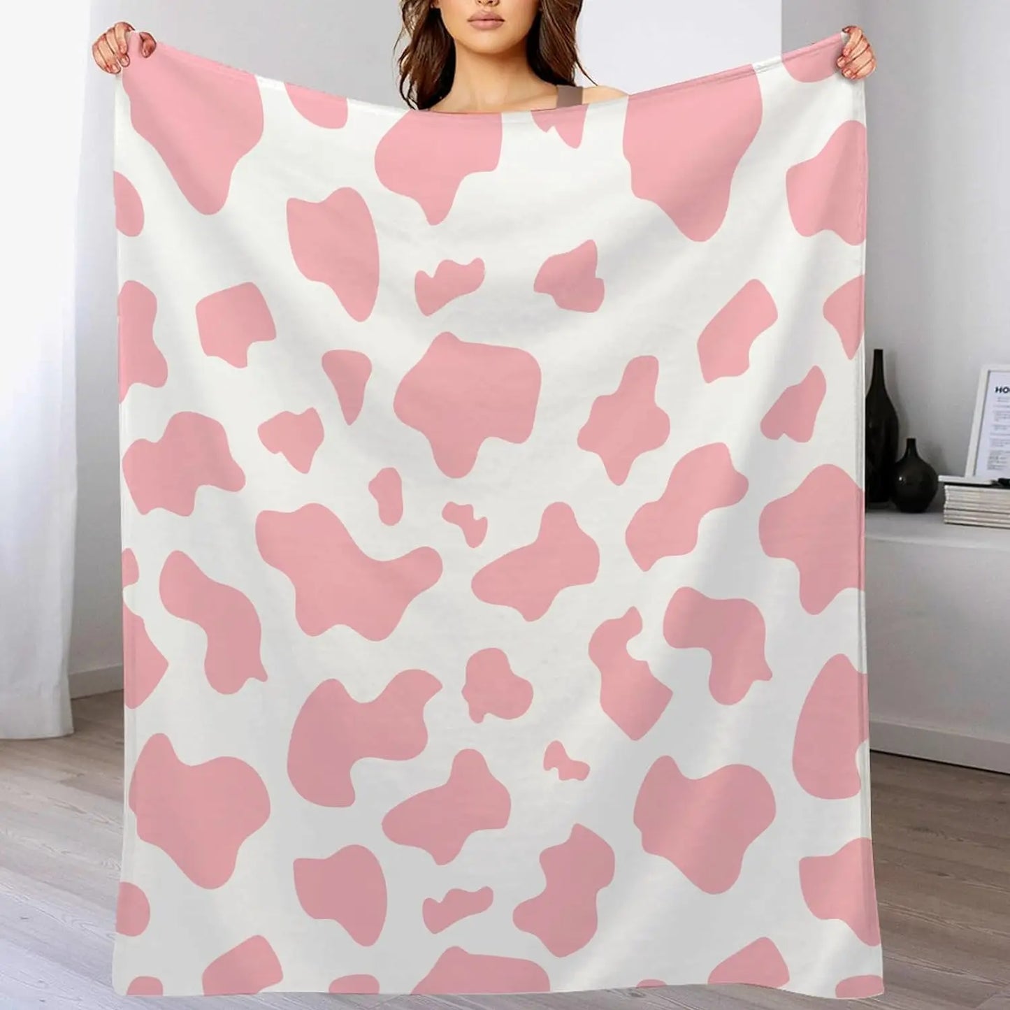 Manta de Franela Estampado de Vaca