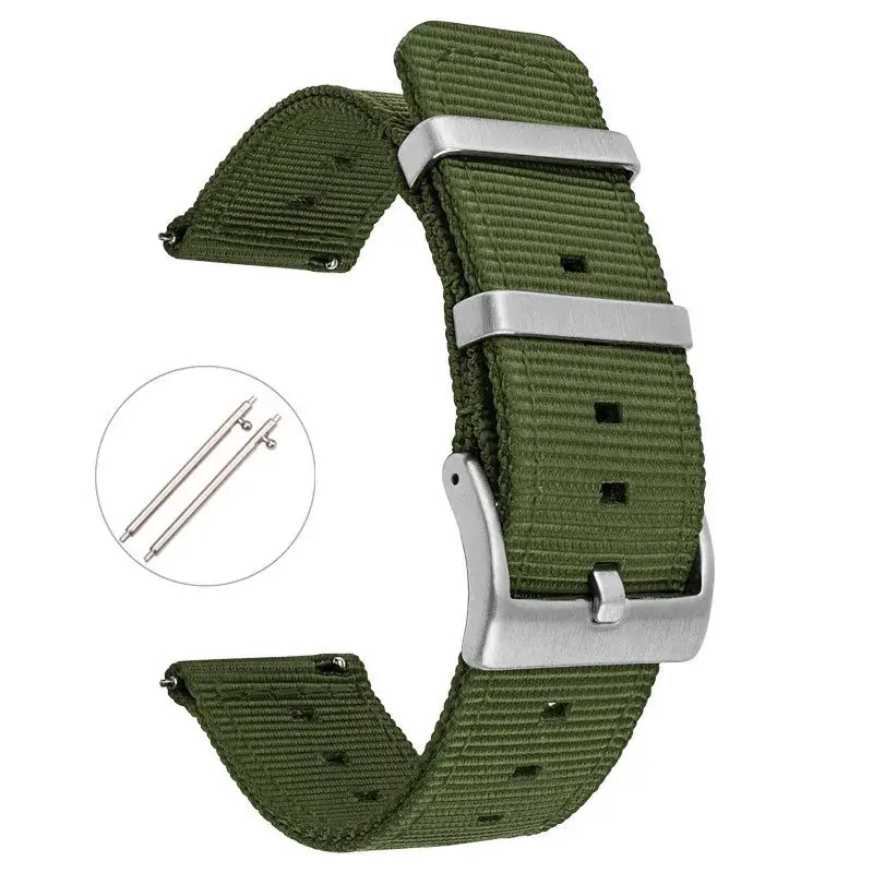 Garmin 18/20/22mm Quick Release Two-Piece Woven Nylon Band with Twin Metal Keepers