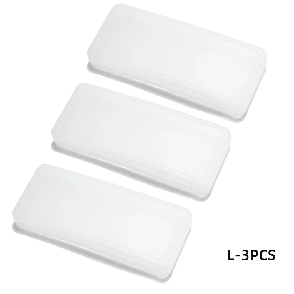 VIVIBEE Clip on Sunglasses Plastic Box Case M L White Transparent