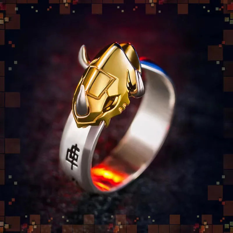 2pcs/set Anime Digital Monster Ring Garurumon Cosplay Adjustable Opening Angel Angewomon Rings Accessories Gifts