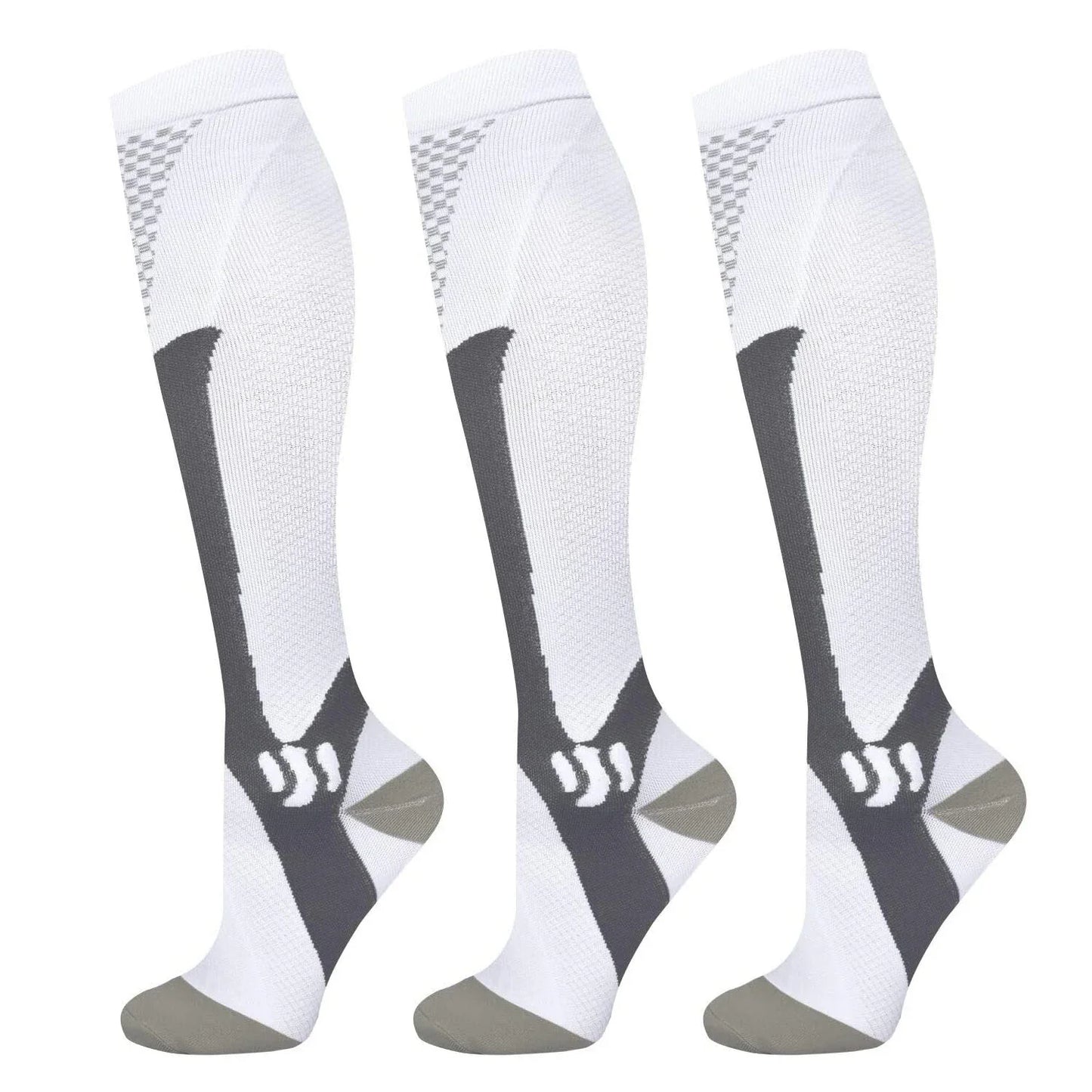 6Pairs Compression Socks 20-30mmHg High Stockings Men & Women Sports Marathon Cycling Football Varicose Veins EU35-45