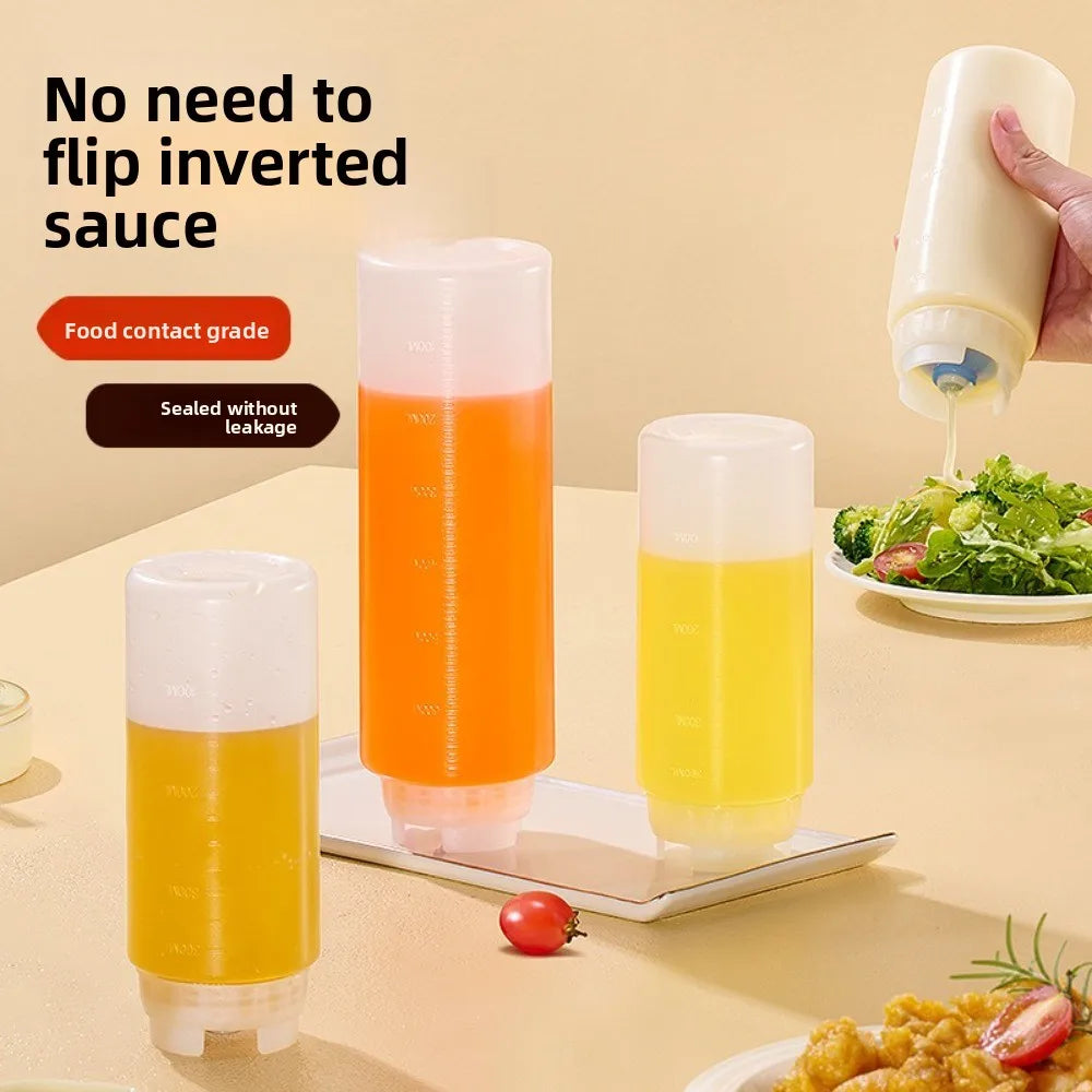 New 360/700/1000ml Squeeze Sauce Bottle Plastic Large Capacity Tomato Catchup Dispenser Ketchup Picnic Cooker